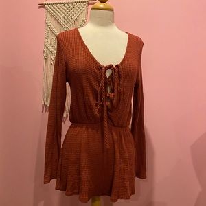 Sadie & Sage Burnt Orange Romper